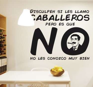 Vinilo decorativo caballeros Marx - TenVinilo