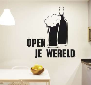 Muursticker Bier - TenStickers