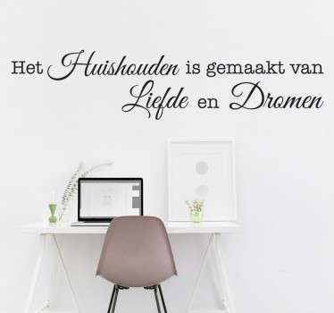 Muursticker Tekst Huishouden - TenStickers