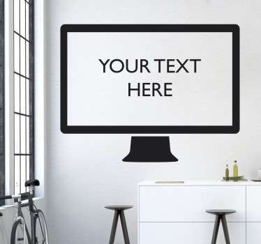 自定义文本计算机屏幕贴纸文本贴花 - TenStickers