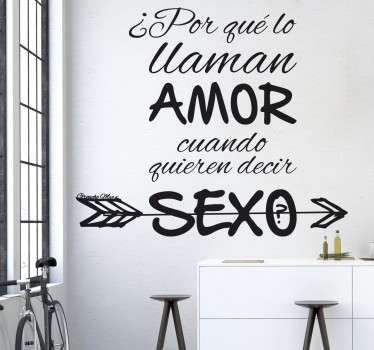 Vinilo decorativo quieren decir sexo - TenVinilo