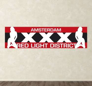 Amsterdam Red Light District Sticker - TenStickers