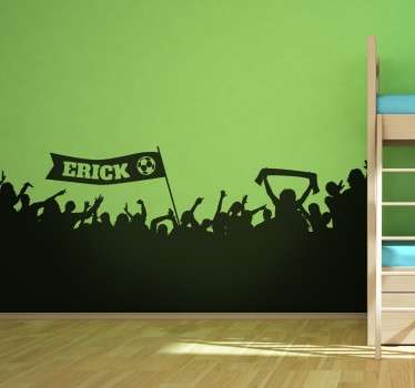 Personalised Football Fans Wall Decal - TenStickers