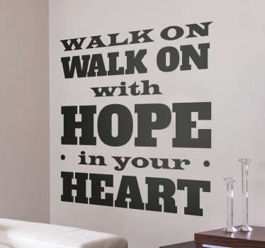 너는 절대 혼자 걸어 가지 않을거야 - TenStickers