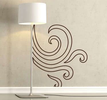 Wind Pattern Wall Sticker - TenStickers
