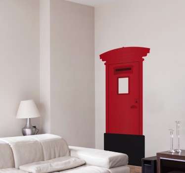 Red Post Box Wall Sticker - TenStickers