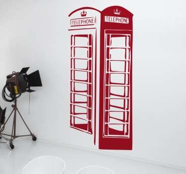 Telephone Box Wall Sticker - TenStickers