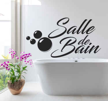 Sticker salle de bain texte et bulles - TenStickers
