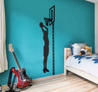 Sticker mural toise basket - TenStickers