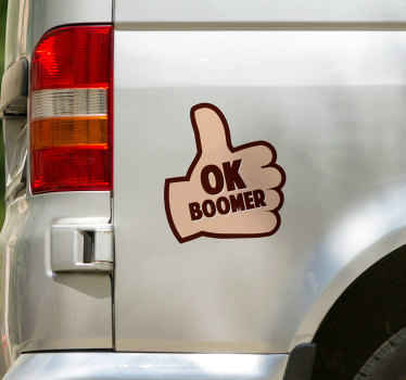 Auto sticker met ok boomer - TenStickers