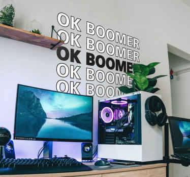 Muursticker met  OK boomer - TenStickers