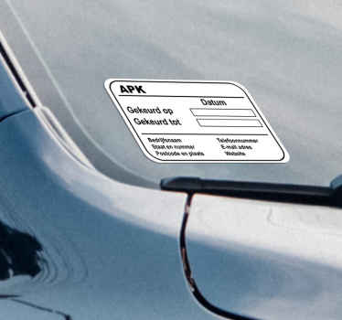 Autosticker APK service onderhoud - TenStickers