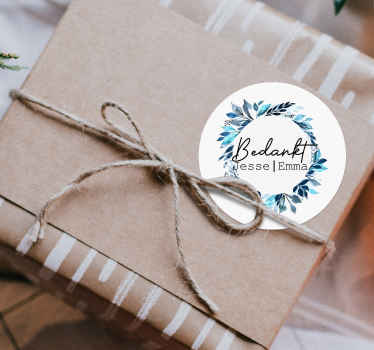 Gepersonaliseerde bedankt sticker - TenStickers