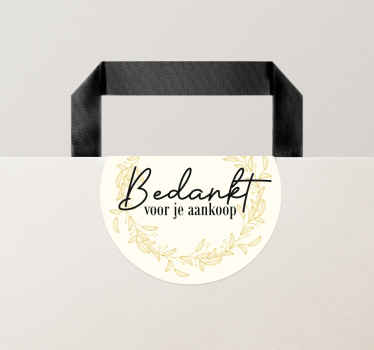 Sticker met aankoop bedankt tekst - TenStickers