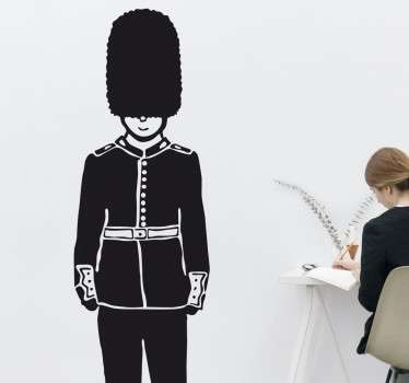 Mono-Colour Queen's Guard Wall Sticker - TenStickers