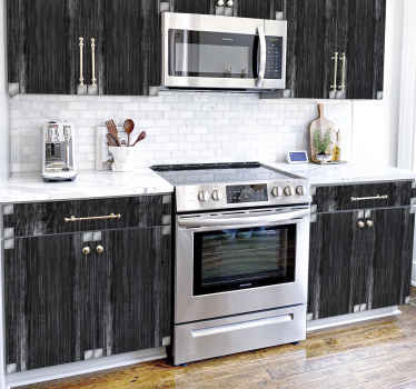 Meubel sticker zwart roestvrij staal - TenStickers