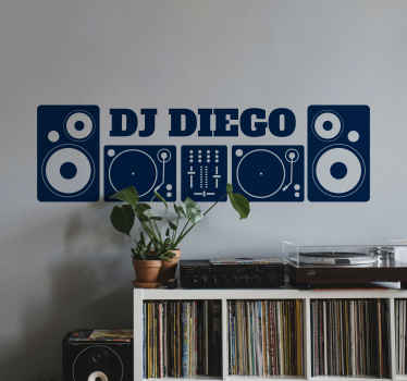 Vinilo para pared set de dj - TenVinilo