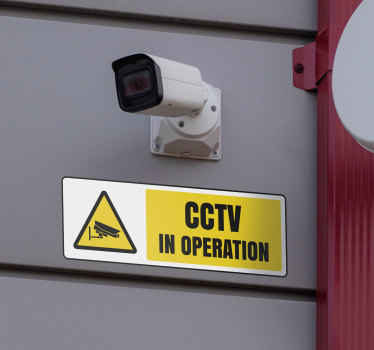 CCTV camera sticker vinyl sign - TenStickers