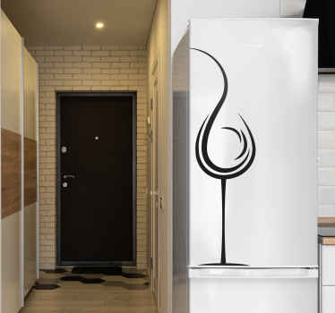 Vinilo para nevera bebida Vino - TenVinilo