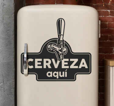 Vinilo para nevera Cerveza - TenVinilo