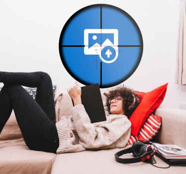 Vinilo pared mirilla de francotirador - TenVinilo