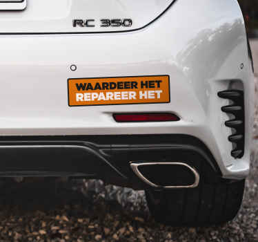 Autosticker waardeer het repareer het - TenStickers