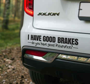 Auto sticker tekst good brakes - TenStickers
