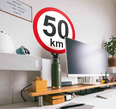 Customizable speed limit road sign stickers - TenStickers