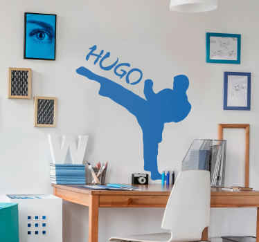 Pegatina silueta Taekwondo personalizado - TenVinilo