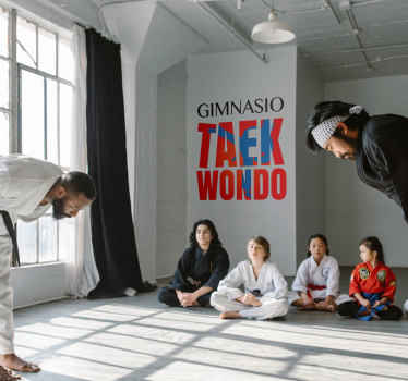 Pegatina gimnasio Taekwondo - TenVinilo