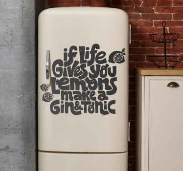 Gin Quote wall stickers quotes - TenStickers