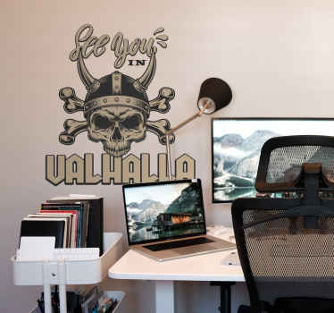 See you in Valhalla text sticker - TenStickers