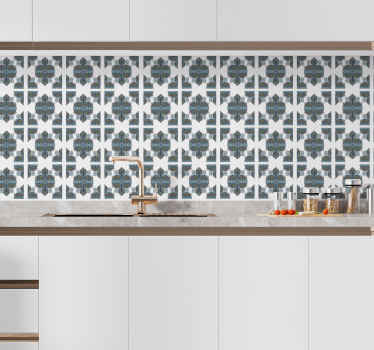 Floral vintage kitchen tile sticker - TenStickers