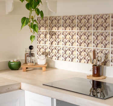 Geometrical abstract ktichen tile sticker - TenStickers