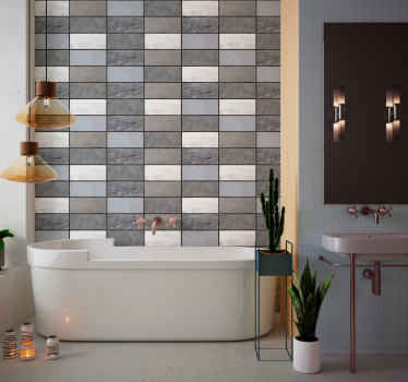 Badkamer tegelstickers beton - TenStickers