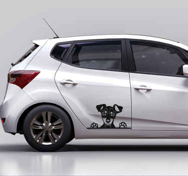 Autosticker glurende hond - TenStickers