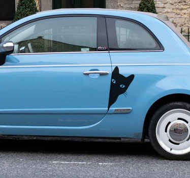 Autosticker glurende kat - TenStickers