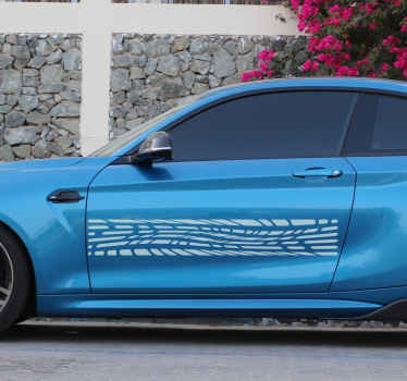 Race lijnen decoratie sticker auto - TenStickers