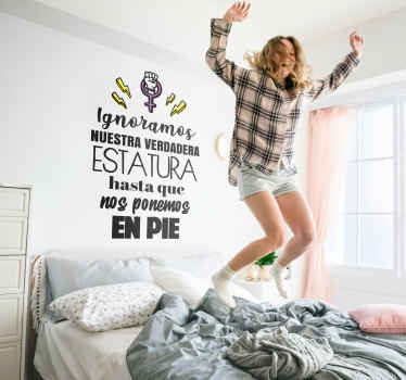 Vinilo decorativo frase feminista igualdad - TenVinilo