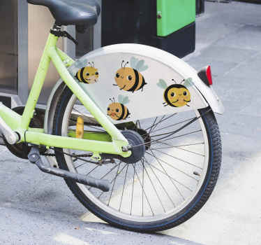 Fiets sticker getekende bijen - TenStickers
