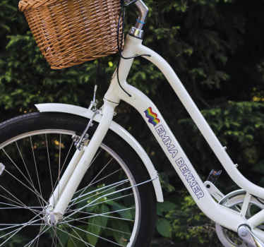 Fietssticker LGTB met vlag - TenStickers