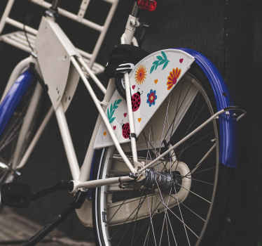 Fiets sticker met lieverheersbeestjes - TenStickers