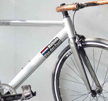 Fietssticker valg met naam - TenStickers