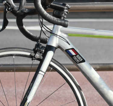 Vlag sticker fiets met naam - TenStickers
