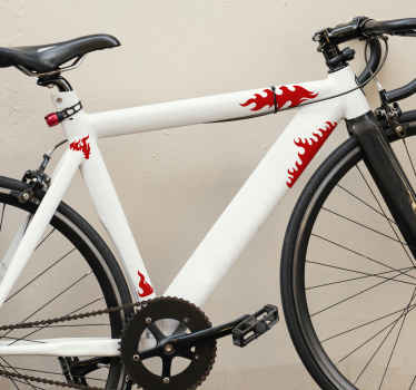 Vlammen set fiets sticker - TenStickers