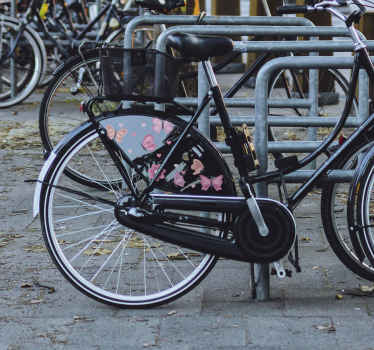 Fiets sticker roze vliders - TenStickers