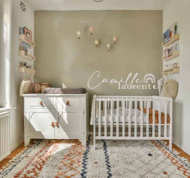 Sticker chambre enfant avec prénom style bohème - TenStickers