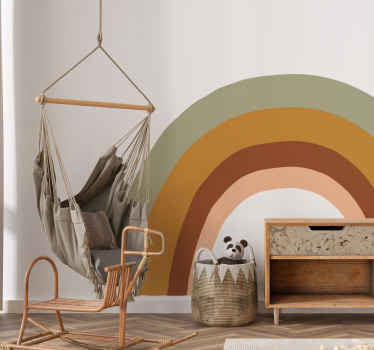Sticker chambre enfant arc-en-ciel style bohème - TenStickers