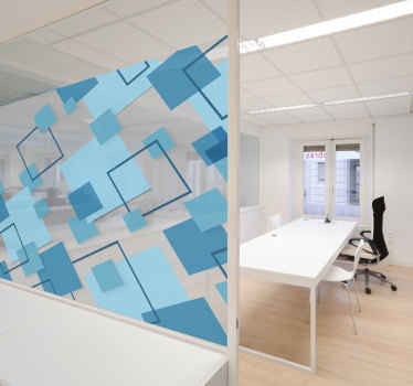 Vinilo para cristales patrón cuadrado colores - TenVinilo