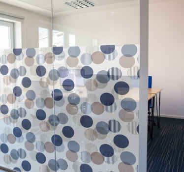 Vinilo para cristal ventana círculos para oficina - TenVinilo